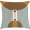 image:imageAmbesonne Mid Century Modern Boho Throw Pillow Cushion Cover Geometric Semicircle and Round Shapes with Spots Decorative Square Accent Pillow Case 40 X 40 Cocoa Champagne and Dark Teal