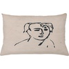 image:imageAmbesonne Mid Century Modern Boho Throw Pillow Cushion Cover Hippie Look Man Silhouette with Lines Abstract Print Decorative Rectangle Accent Pillow Case 26 X 16 Dark Grey Pale Mustard