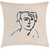 image:imageAmbesonne Mid Century Modern Boho Throw Pillow Cushion Cover Hippie Look Man Silhouette with Lines Abstract Print Decorative Square Accent Pillow Case 40 X 40 Dark Grey Pale Mustard