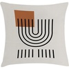 image:imageAmbesonne Mid Century Modern Boho Throw Pillow Cushion Cover Minimalist Abstract Aura Square and Roundy Lines Dreamy Art Decorative Square Accent Pillow Case 24 X 24 Pale Tan Cinnamon