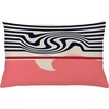 image:imageAmbesonne Mid Century Modern Boho Throw Pillow Cushion Cover Minimalist Abstract Vibes Artwork of a Groovy Lines Decorative Rectangle Accent Pillow Case 26 X 16 Pastel Pink Eggshell Ruby