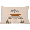 image:imageAmbesonne Mid Century Modern Boho Throw Pillow Cushion Cover Minimalist Art of a Leafy Tree with Semicircle Stripes Decorative Rectangle Accent Pillow Case 26 X 16 Ginger Champagne Brown