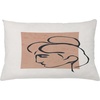 image:imageAmbesonne Mid Century Modern Boho Throw Pillow Cushion Cover Minimalist Outline Lady Silhouette and Rectangle Print Decorative Rectangle Accent Pillow Case 26 X 16 Almond Dark Slate Blue