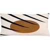 image:imageAmbesonne Mid Century Modern Boho Throw Pillow Cushion Cover Minimalist Sun Look Round Shape with Stripes Pattern Art Decorative Rectangle Accent Pillow Case 36 X 16 Caramel Charcoal Grey