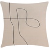 image:imageAmbesonne Mid Century Modern Boho Throw Pillow Cushion Cover Minimalist Themed Scribble Style Stripe on Nude Tone Decorative Square Accent Pillow Case 40 X 40 Pale Sepia Charcoal Grey