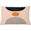 image:imageAmbesonne Mid Century Modern Boho Throw Pillow Cushion Cover Simple Modern Circular Balance Shapes on Pale Peach Back Decorative Rectangle Accent Pillow Case 26 X 16 Dark Orange Dark Grey
