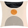 image:imageAmbesonne Mid Century Modern Boho Throw Pillow Cushion Cover Simple Modern Circular Balance Shapes on Pale Peach Back Decorative Square Accent Pillow Case 20 X 20 Dark Orange Dark Grey
