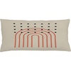image:imageAmbesonne Mid Century Modern Boho Throw Pillow Cushion Cover Simple Roundy Lines and Spots on Eggshell Tone Back Decorative Rectangle Accent Pillow Case 36 X 16 Pale Mustard Dark Salmon