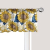 image:imageAmbesonne Sunflower Window Valance Graphic Harvest Themed Illustration Cartoon Design Curtain Valance for Kitchen Bedroom Decor with Rod Pocket 54 X 18 Blue Yellow