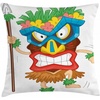 image:imageAmbesonne Tiki Bar Throw Pillow Cushion Cover Native Man Wearing a Illustration Cartoon Tribal Costume Prehistoric Decorative Square Accent Pillow Case 16 X 16 Brown CoralBrown Coral