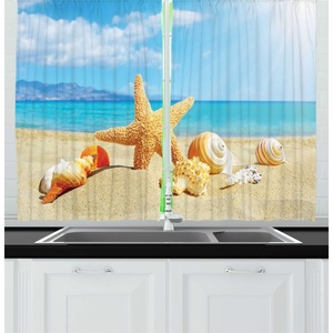 image:imageAmbesonne Cartoon Kitchen Curtains Colorful Scene of Animals Happy Smiling Faces Digital Illustration Window Drapes 2 Panel Set for Kitchen Cafe Decor 55 x 39 Lime Green and MulticolorAqua Ivory Mustard