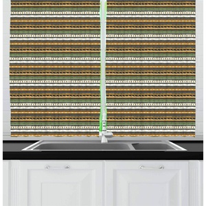 image:imageAmbesonne Cartoon Kitchen Curtains Colorful Scene of Animals Happy Smiling Faces Digital Illustration Window Drapes 2 Panel Set for Kitchen Cafe Decor 55 x 39 Lime Green and MulticolorOrange Multicolor White