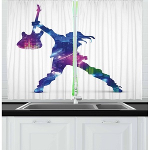 image:imageAmbesonne Cartoon Kitchen Curtains Colorful Scene of Animals Happy Smiling Faces Digital Illustration Window Drapes 2 Panel Set for Kitchen Cafe Decor 55 x 39 Lime Green and MulticolorMulticolor Dark Lavender