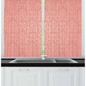 image:imageAmbesonne Cartoon Kitchen Curtains Colorful Scene of Animals Happy Smiling Faces Digital Illustration Window Drapes 2 Panel Set for Kitchen Cafe Decor 55 x 39 Lime Green and MulticolorCoral