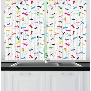 image:imageAmbesonne Cartoon Kitchen Curtains Group of Savannah Jungle Animals with Funny Expressions Savannah Mascots Print Window Drapes 2 Panel Set for Kitchen Cafe Decor 55 x 39 Orange Multicolor GreenRed Multicolor White