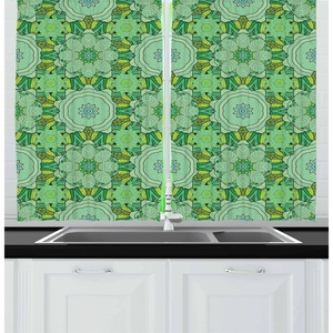 image:imageAmbesonne Cartoon Kitchen Curtains Group of Savannah Jungle Animals with Funny Expressions Savannah Mascots Print Window Drapes 2 Panel Set for Kitchen Cafe Decor 55 x 39 Orange Multicolor GreenGreen