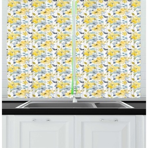 image:imageAmbesonne Cartoon Kitchen Curtains Group of Savannah Jungle Animals with Funny Expressions Savannah Mascots Print Window Drapes 2 Panel Set for Kitchen Cafe Decor 55 x 39 Orange Multicolor GreenPastel Yellow Blue Grey