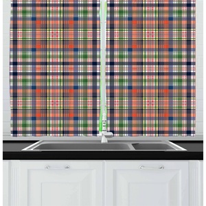 image:imageAmbesonne Cartoon Kitchen Curtains Group of Savannah Jungle Animals with Funny Expressions Savannah Mascots Print Window Drapes 2 Panel Set for Kitchen Cafe Decor 55 x 39 Orange Multicolor GreenBlue Green Orange