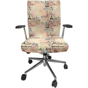 image:imageAmbesonne Cartoon Office Chair Slipcover Xray Part of an Abstract Skeleton Image in Repetitive Grunge Pattern Protective Stretch Decorative Fabric Cover Standard Size Ivory CharcoalPink Black