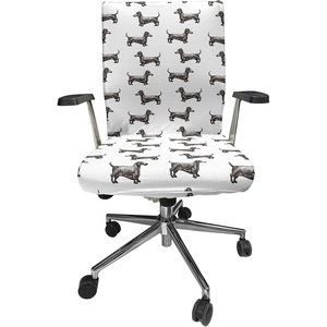 image:imageAmbesonne Cartoon Office Chair Slipcover Xray Part of an Abstract Skeleton Image in Repetitive Grunge Pattern Protective Stretch Decorative Fabric Cover Standard Size Ivory CharcoalGrey White