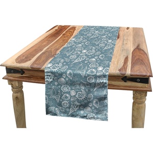 image:imageAmbesonne Cartoon Table Runner Repetitive Vintage Pattern of Globe Laptops Notes and Bus Funny Print Dining Room Kitchen Rectangular Runner 16 X 72 Champagne and MulticolorBlue Grey