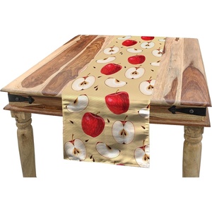 image:imageAmbesonne Cartoon Table Runner Repetitive Vintage Pattern of Globe Laptops Notes and Bus Funny Print Dining Room Kitchen Rectangular Runner 16 X 72 Champagne and MulticolorBeige Cream
