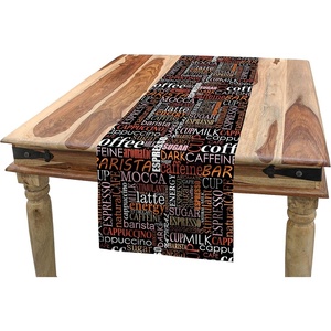 image:imageAmbesonne Cartoon Table Runner Repetitive Vintage Pattern of Globe Laptops Notes and Bus Funny Print Dining Room Kitchen Rectangular Runner 16 X 72 Champagne and MulticolorBlack Orange
