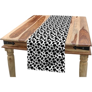 image:imageAmbesonne Cartoon Table Runner Repetitive Vintage Pattern of Globe Laptops Notes and Bus Funny Print Dining Room Kitchen Rectangular Runner 16 X 72 Champagne and MulticolorWhite and Black