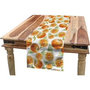 image:imageAmbesonne Cartoon Table Runner Repetitive Vintage Pattern of Globe Laptops Notes and Bus Funny Print Dining Room Kitchen Rectangular Runner 16 X 72 Champagne and MulticolorPale Green Orange