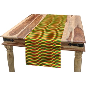 image:imageAmbesonne Cartoon Table Runner Repetitive Vintage Pattern of Globe Laptops Notes and Bus Funny Print Dining Room Kitchen Rectangular Runner 16 X 72 Champagne and MulticolorMarigold Green