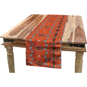 image:imageAmbesonne Cartoon Table Runner Repetitive Vintage Pattern of Globe Laptops Notes and Bus Funny Print Dining Room Kitchen Rectangular Runner 16 X 72 Champagne and MulticolorOrange Black White