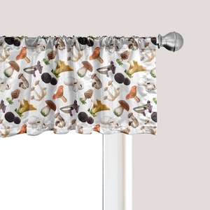 image:imageAmbesonne Cartoon Window Valance Botanical Animal Print with Tigers and Leafy Branches Curtain Valance for Kitchen Bedroom Decor with Rod Pocket 54 X 12 Dark Orange MulticolorDark Sand Brown