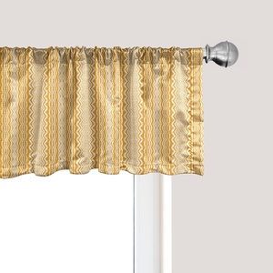image:imageAmbesonne Cartoon Window Valance Botanical Animal Print with Tigers and Leafy Branches Curtain Valance for Kitchen Bedroom Decor with Rod Pocket 54 X 12 Dark Orange MulticolorMarigold and White