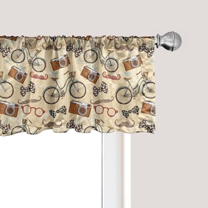 image:imageAmbesonne Cartoon Window Valance Botanical Animal Print with Tigers and Leafy Branches Curtain Valance for Kitchen Bedroom Decor with Rod Pocket 54 X 12 Dark Orange MulticolorPale Camel