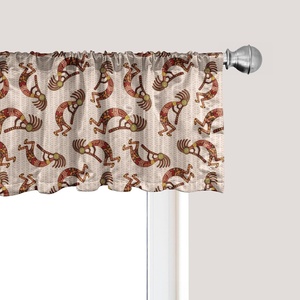 image:imageAmbesonne Cartoon Window Valance Botanical Animal Print with Tigers and Leafy Branches Curtain Valance for Kitchen Bedroom Decor with Rod Pocket 54 X 12 Dark Orange MulticolorBurgundy and Multicolor