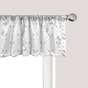 image:imageAmbesonne Cartoon Window Valance Botanical Animal Print with Tigers and Leafy Branches Curtain Valance for Kitchen Bedroom Decor with Rod Pocket 54 X 12 Dark Orange MulticolorWhite Pale Grey
