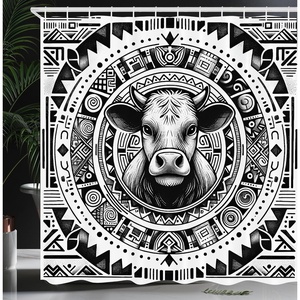 image:imageAmbesonne Cat Shower Curtain Rich Queen Kitty Character on Money Boss Lady Animal Funny Cartoon Cloth Fabric Bathroom Decor Set with Hooks 69 W x 70 L Cream Hunter Green and OrangeCharcoal Grey and White