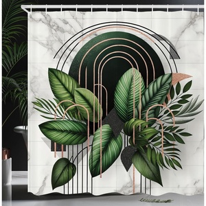 image:imageAmbesonne Cat Shower Curtain Rich Queen Kitty Character on Money Boss Lady Animal Funny Cartoon Cloth Fabric Bathroom Decor Set with Hooks 69 W x 70 L Cream Hunter Green and OrangeFern Green Off White Tan