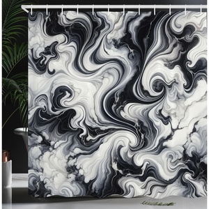 image:imageAmbesonne Cat Shower Curtain Rich Queen Kitty Character on Money Boss Lady Animal Funny Cartoon Cloth Fabric Bathroom Decor Set with Hooks 69 W x 70 L Cream Hunter Green and OrangePale Grey and Dark Grey