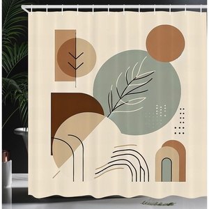 image:imageAmbesonne Cat Shower Curtain Rich Queen Kitty Character on Money Boss Lady Animal Funny Cartoon Cloth Fabric Bathroom Decor Set with Hooks 69 W x 70 L Cream Hunter Green and OrangeBeige Dark Sea Green Tan