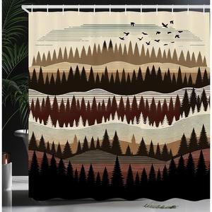 image:imageAmbesonne Cat Shower Curtain Rich Queen Kitty Character on Money Boss Lady Animal Funny Cartoon Cloth Fabric Bathroom Decor Set with Hooks 69 W x 70 L Cream Hunter Green and OrangeTan Burgundy and Ivory