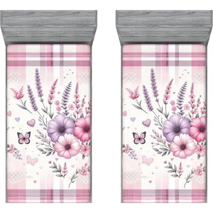 image:imageAmbesonne Dino Fitted Sheet Cartoon Style Colorful Dinosaurs TRex Triceratops Prehistoric Reptile Wildlife Bed Cover with AllRound Elastic Deep Pocket for Comfort Twin Size Pink PurplePale Pink Pastel Purple