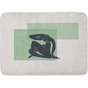 image:imageAmbesonne Mid Century Modern Boho Bath Mat Minimalist Lady Silhouette on Watercolor Rectangles Plush Bathroom Decor Mat with Non Slip Backing 302 x 20 Green and Dark Blue Grey