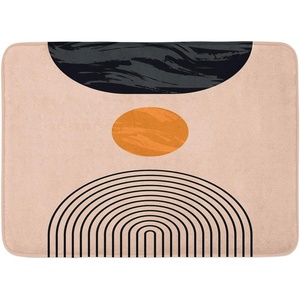 image:imageAmbesonne Mid Century Modern Boho Bath Mat Simple Modern Circular Balance Shapes on Pale Peach Back Plush Bathroom Decor Mat with Non Slip Backing 302 x 20 Dark Orange Dark Grey