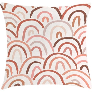 image:imageAmbesonne Mid Century Modern Boho Throw Pillow Cushion Cover Neutral Scandinavian Rainbows Simple Dreamy Lines Decorative Square Accent Pillow Case 24 X 24 White Pale Cinnamon Blush