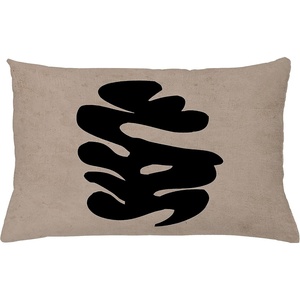 image:imageAmbesonne Mid Century Modern Boho Throw Pillow Cushion Cover Simple Brush Stroke with Earth Tones Rectangle Print Decorative Rectangle Accent Pillow Case 26 X 16 Warm Taupe Charcoal Grey
