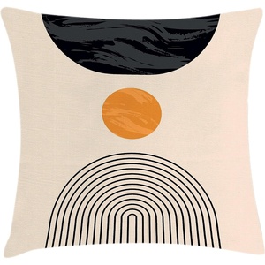 image:imageAmbesonne Mid Century Modern Boho Throw Pillow Cushion Cover Simple Modern Circular Balance Shapes on Pale Peach Back Decorative Square Accent Pillow Case 36 X 36 Dark Orange Dark Grey