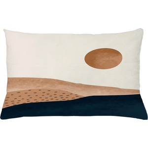 image:imageAmbesonne Mid Century Modern Boho Throw Pillow Cushion Cover Watercolor Simple Desert Abstract Artwork with Sun Decorative Rectangle Accent Pillow Case 26 X 16 Pale Caramel Camel White