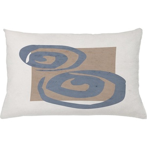 image:imageAmbesonne Mid Century Modern Boho Throw Pillow Cushion Cover Whirly Shapes with Earth Tones Rectangular Hippie Art Decorative Rectangle Accent Pillow Case 26 X 16 Warm Taupe Purpleblue