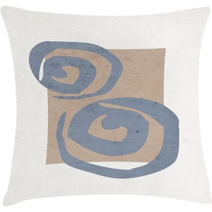 image:imageAmbesonne Mid Century Modern Boho Throw Pillow Cushion Cover Whirly Shapes with Earth Tones Rectangular Hippie Art Decorative Square Accent Pillow Case 24 X 24 Warm Taupe Purpleblue